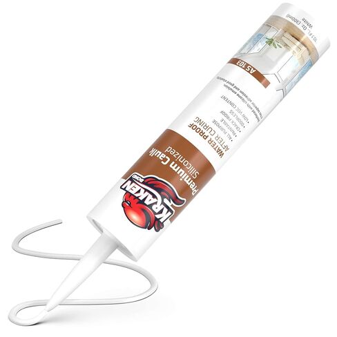 Kraken Bond Premium All Purpose Acrylic Latex Caulk - (24x10.1 fl. oz.) White Paintable Interior and Exterior Window Caulk, Baseboard, Trim, Kitchen and Bathroom - Waterproof, Odorless - 24 Pack in Kuwait