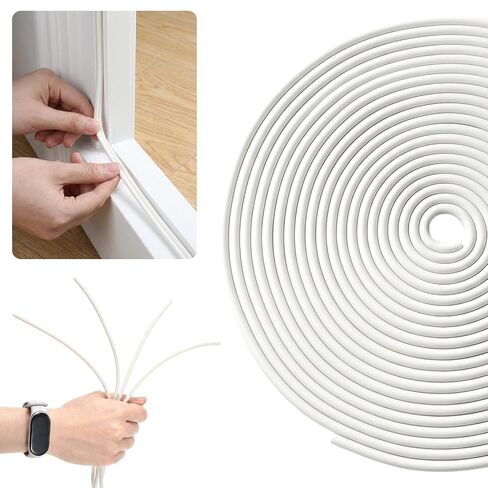 Backer Rod 1/8 Inch, 16.4 Ft White Rubber Caulk Saver Backing Rod, Weather Strip Seal for Concrete Expansion Filler Gaps Cracks Driveway Wall in Saudi Arabia