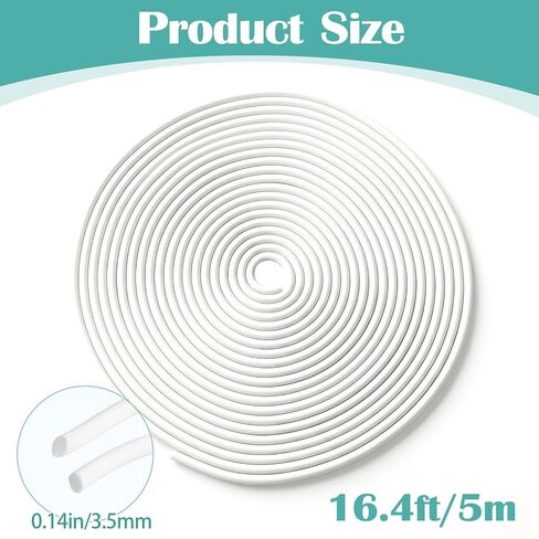 Backer Rod 1/8 Inch, 16.4 Ft White Rubber Caulk Saver Backing Rod, Weather Strip Seal for Concrete Expansion Filler Gaps Cracks Driveway Wall in Saudi Arabia