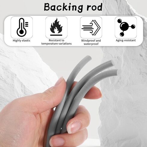 Backer Rod 1/4 Inch, Caulk Saver Foam Backing Rod for Concrete Expansion Joints, Weather Strip Seal Filler Rope, Rubber Foam Seal for Gaps and Joints Concrete Filling (1/4 Inch x 16.4 Feet) in Saudi Arabia