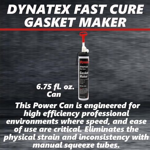 علبة Dynatex DynaPlus Fast Cure Gasket سعة 6.75 أونصة سائلة - علاج سريع، آمن للاستشعار، غير قابل للتآكل، رائحة منخفضة، تصل إلى 500 درجة فهرنهايت، صنع في الولايات المتحدة الأمريكية (عبوتان) in Kuwait