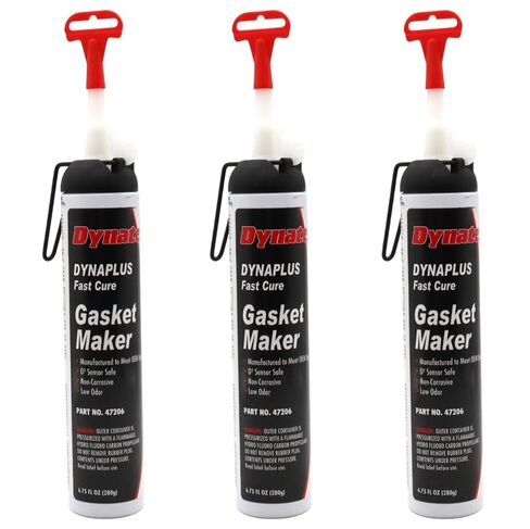 علبة Dynatex DynaPlus Fast Cure Gasket سعة 6.75 أونصة سائلة - علاج سريع، آمن للاستشعار، غير قابل للتآكل، رائحة منخفضة، تصل إلى 500 درجة فهرنهايت، صنع في الولايات المتحدة الأمريكية (عبوتان) in Kuwait