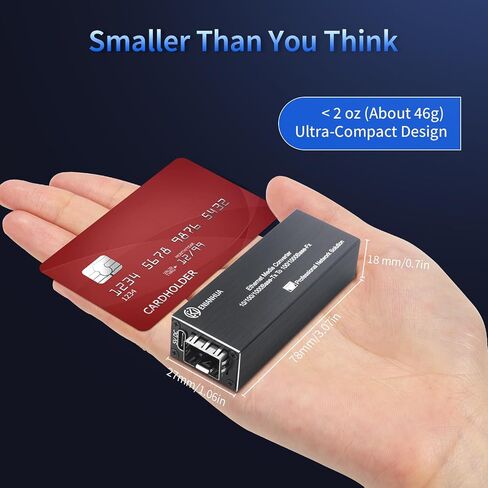 A Pair of Gigabit Single Mode LC Fiber Media Converter with 2 Pre-Paired 1.25G SFP BiDi Modules, 1310nm TX/1550nm RX, 10/100/1000Base-T RJ45 to 1000Base-BX LC, SMF, up to 40km, Plug & Play in Saudi Arabia