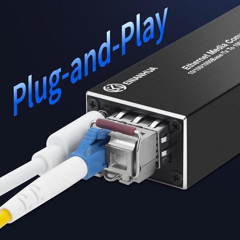 A Pair of Gigabit Single Mode LC Fiber Media Converter with 2 Pre-Paired 1.25G SFP BiDi Modules, 1310nm TX/1550nm RX, 10/100/1000Base-T RJ45 to 1000Base-BX LC, SMF, up to 40km, Plug & Play in Saudi Arabia