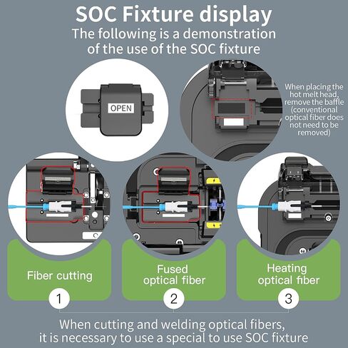 Fiber Optic Fusion Splicer S-70 Six Motor Core Alignment Automatic Fiber Optical Welding Splicing 8S Heating 18S FTTH Splicer Kit with 5200mAh Battery for SM/MM Cable Installation in Kuwait