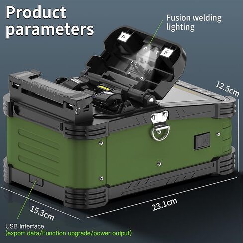 Fiber Optic Fusion Splicer S-70 Six Motor Core Alignment Automatic Fiber Optical Welding Splicing 8S Heating 18S FTTH Splicer Kit with 5200mAh Battery for SM/MM Cable Installation in Kuwait