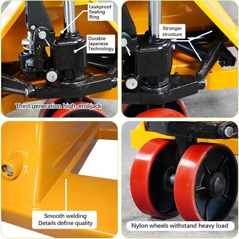 Leak-Proof Pallet Jack, 5500 lbs Load Capacity, Manual Pallet Truck with 48L x 27W Inch Forks for Material Handling, Suitable for Warehouse, Supermarket, Manufacturing in Saudi Arabia