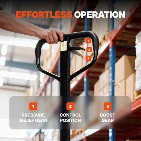 NORTHSKY Manual Pallet Jack – Narrow Heavy Duty Manual Forklift, 5500 lbs Capacity, 48" L x 21" W Forks, Durable PU Wheels, Warehouse & Factory Use in Kuwait