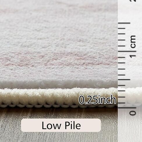 6x9 ft Area Rug Pink – Boho Indoor Rug, Machine Washable, Low Pile, Non-Slip, for Living Room, Bedroom, Dining, Home Office in Saudi Arabia