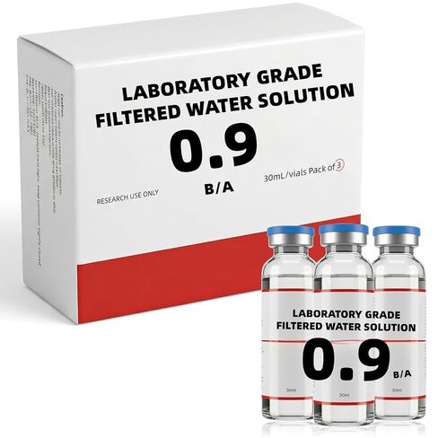 Laboratory Grade Filtered Water Solution, Ready-to-Use Research Reagent, 30mL per Bottle, 3 Bottles, 90mL Total, Research Use Only in Kuwait