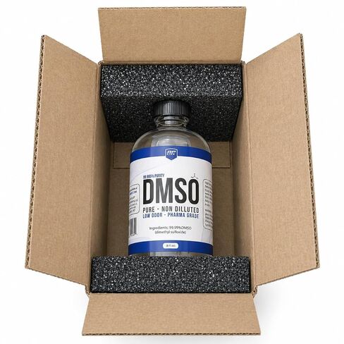 DMSO Liquid 99.9% Pure Low Odor, 8 oz Glass Bottle, Dimethyl Sulfoxide in Kuwait