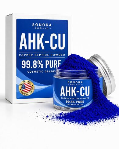 AHK-CU Powder - 99.8% Pure AHK-CU Peptide Powder - Raw Bulk Cosmetic Grade AHK-CU - US Seller - High Purity Raw AHK-Cu to Formulate Cosmetic Products and Preparations - Cosmetic Grade in Kuwait