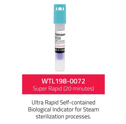 Tuttnauer Biological Indicators: Steam, Ultra-Rapid - 20 Minute (50 ct. Box) in Kuwait