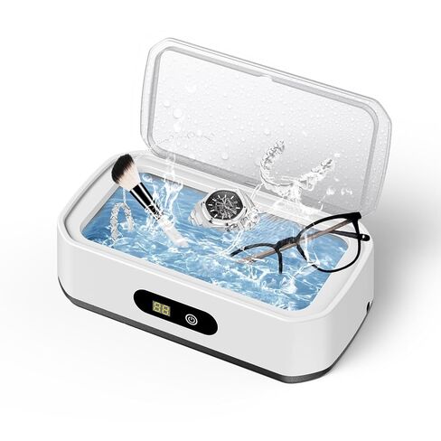 PKBD 2026 Upgrade Large Capacity Ultrasonic Cleaner, 50kHz Ultrasonic Cleaner Machine with 5 Modes Timer for Glasses Jewelry Dentures-304 Stainless Steel Tank, White & Black in Kuwait