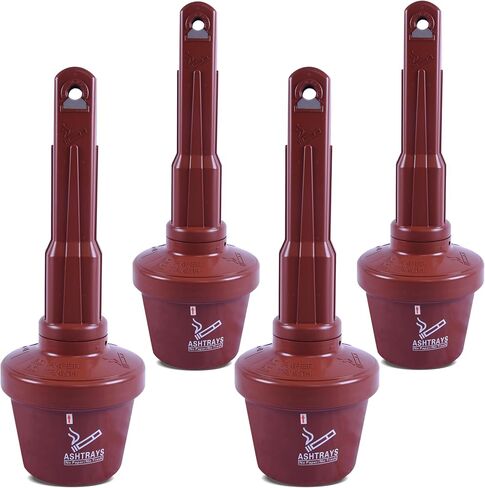 OrangeStar 4 Pack Outdoor Ashtray for Cigarettes, Cigarette Receptacle Butt Disposal, 30" Height Floor Standing Ash Tray Can for Outdoor Patio Indoor Home Decor Garden, Grey in Kuwait