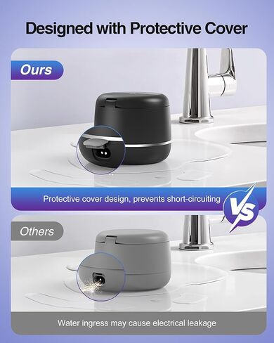 Miorcols Ultrasonic Retainer Cleaner Machine, 48kHz Denture Cleaner Machine with Dual Mode Digital Timer & 7.8OZ Large Capacity for Braces, Night Guard, Mouthguard, Toothbrush, Jewelry - Black in Kuwait