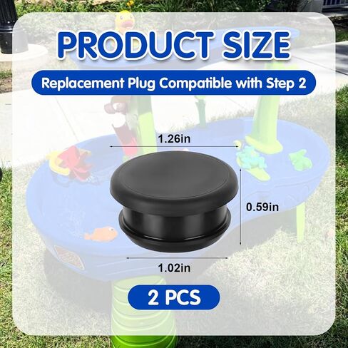 2Pcs Water Table Plug Replacement for Step 2, Silicone Water Table Stopper Accessories Leak-Proof Seal Plug Widely Used for Test Tubes and Plant Pots in Kuwait