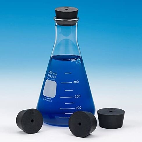 CG-3027-10 - Rubber Stopper, 6, One Hole, Black in Kuwait