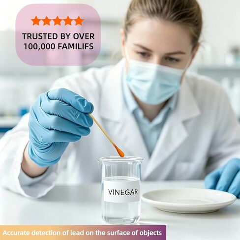Accurate Lead Test Kit, 30 Swabs, Upgraded Formula Lead Paint Test Kit, Enhanced Detection for Dishes, Paint Cups, Ceramics, and More Surfaces | Results in 30 Seconds | in Kuwait