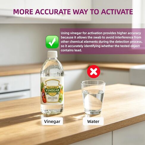Accurate Lead Test Kit, 30 Swabs, Upgraded Formula Lead Paint Test Kit, Enhanced Detection for Dishes, Paint Cups, Ceramics, and More Surfaces | Results in 30 Seconds | in Kuwait