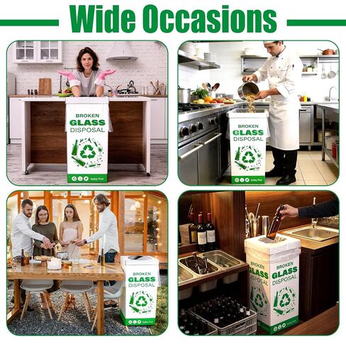 6 Sets Cardboard Broken Glass Disposal Box 12 x 12 x 27 Inch Floor Model Laboratory Garbage Disposal Container Bins Cartons Disposable Trash Can for Glass Sharps Party Broken Bottle Medical Equipment in Kuwait