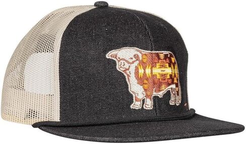 Lazy J Ranch Apache Hereford Bull Classic Trucker Rope Hat - Adjustable Unisex Country Hats in Kuwait