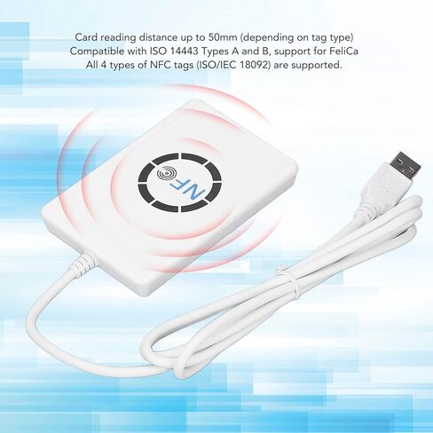 USB NFC Reader Smart IC Card Writer Copier Duplicator Contactless 13.56MHz 424kbps for Felica NFC Tags in Kuwait