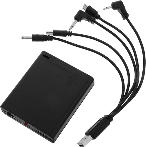 STOBAZA Black External Emergency Battery Pack for Safe Boxes and Door Locks Power Adapter with Multi Jack Supply Portable Backup Battery for Electronic Locks in Kuwait