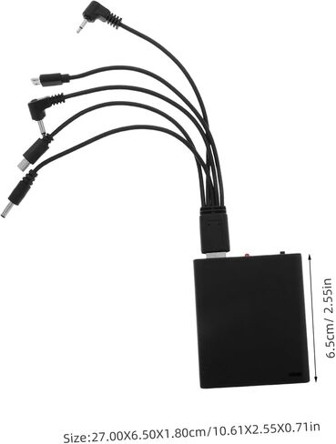 STOBAZA Black External Emergency Battery Pack for Safe Boxes and Door Locks Power Adapter with Multi Jack Supply Portable Backup Battery for Electronic Locks in Kuwait
