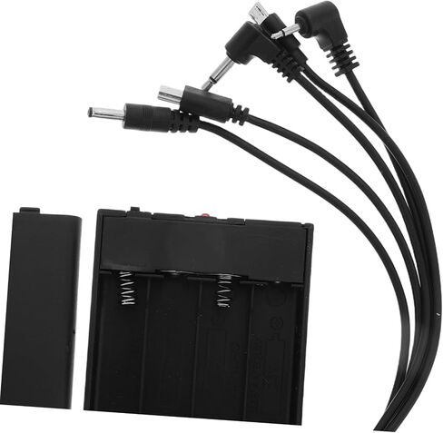STOBAZA Black External Emergency Battery Pack for Safe Boxes and Door Locks Power Adapter with Multi Jack Supply Portable Backup Battery for Electronic Locks in Kuwait