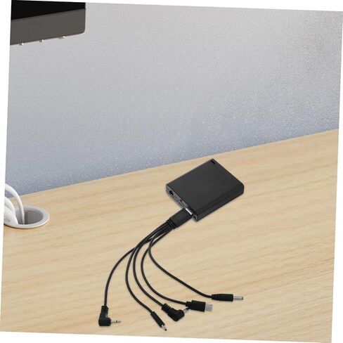 STOBAZA Black External Emergency Battery Pack for Safe Boxes and Door Locks Power Adapter with Multi Jack Supply Portable Backup Battery for Electronic Locks in Kuwait