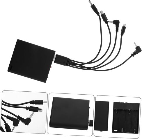 STOBAZA Black External Emergency Battery Pack for Safe Boxes and Door Locks Power Adapter with Multi Jack Supply Portable Backup Battery for Electronic Locks in Kuwait