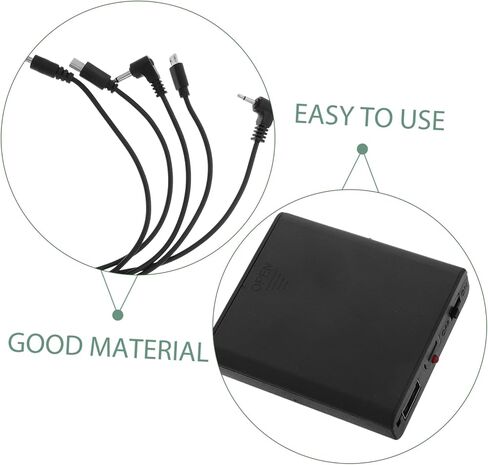 STOBAZA Black External Emergency Battery Pack for Safe Boxes and Door Locks Power Adapter with Multi Jack Supply Portable Backup Battery for Electronic Locks in Kuwait