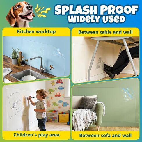 Electrostatic Wall Protective Film, Clear Protector Removable Contact Paper, Transparent Static Cling, Plastic Wall Protector from Trash Can, Chair Back, Furniture, Door (Matte, 15.7in x 6.6ft) in Kuwait