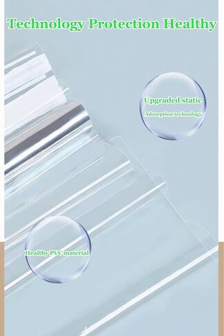 Clear Electrostatic Wall Protective Film, 17.7x196.8in Static Cling Wall Protector, Removable Paint Safe Plastic Sheet, Waterproof Oil-Proof & Scratch Resistant for Walls & Furniture in Kuwait