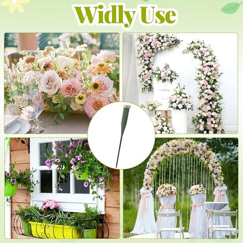 HINZIC 25pcs Flower Stem Water Tubes, 5.67 Inches Plastic Single Flower Water Tube Vials with Caps, Leakproof Floral Tubes for Fresh Flowers Wedding Bouquets Buds - Green in Kuwait