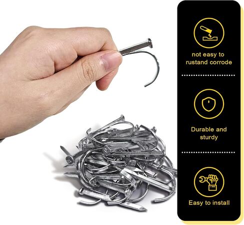 25mm White Zinc Water Pipe Hook Nails, Pointed Solid Welded, Rustproof 100 Pieces in Kuwait
