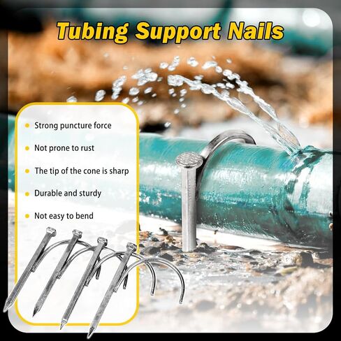 25mm White Zinc Water Pipe Hook Nails, Pointed Solid Welded, Rustproof 100 Pieces in Kuwait