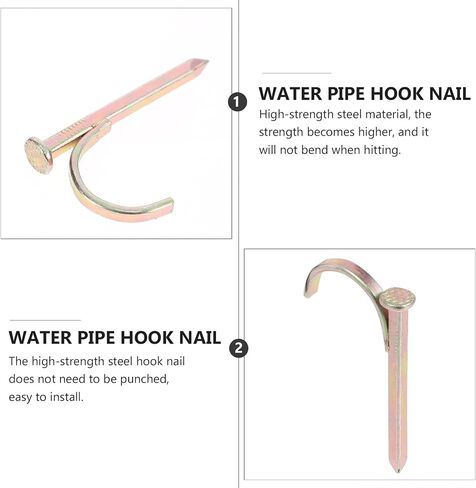 Baluue 20pcs Heavy-Duty Water Pipe Clamps with Nail-in Hooks, Thickened Garden Hose Fasteners for Outdoor Water Pipe Fixing and Secure Routing in Kuwait