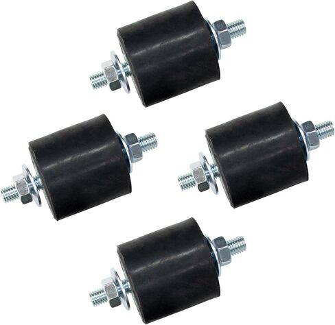 M8 40x40mm Rubber Isolator Mounts, 4 Pcs Double Studs Anti-Vibration Mounts for Generators, Compressors, Motor Engines, Pumps, VV-Type in Kuwait