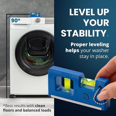 Anti Vibration Pads for Washing Machine with Tank Tread Grip XL | 4 Pack + Level | Stops Washer Dryer from Moving, Protects Floor | Rubber Antivibration Feet Stabilizer for Leveling Washer Machine in Kuwait