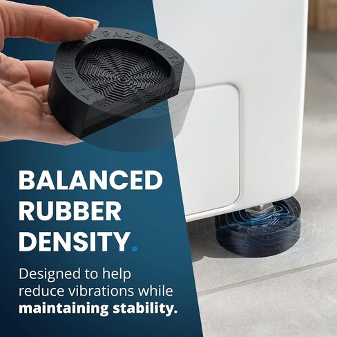 Anti Vibration Pads for Washing Machine with Tank Tread Grip XL | 4 Pack + Level | Stops Washer Dryer from Moving, Protects Floor | Rubber Antivibration Feet Stabilizer for Leveling Washer Machine in Kuwait