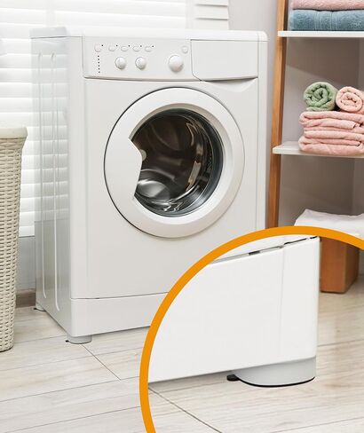 Flux Phenom Anti-Vibration Pads for Washing Machine & Dryer – Non-Slip Rubber Isolation Pads, Shock Absorber Support Feet Risers, Washing Machine Stand Stability Mat for Floor Protection (4 Pack) in Kuwait