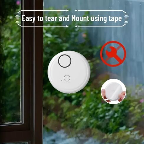 Window Alarm Device Set-Extra Loud 130dB Alarm&Vibration Sensor-Universal&Easy Installation-Great for Home,Office&RV Security, White in Kuwait