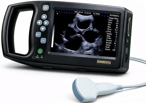 A8 Portable Veterinary Ultrasound Machine for Pregnancy Check,5.7" HD Display ,Beginner-Friendly Handheld Scanner for Dogs,Pigs,Sheep & Farm Use,with Waterproof Probe &Carrying Case (Mechanical Probe) in Kuwait
