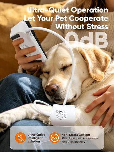Veterinary Blood Pressure Monitor for Dogs Cats,Rechargeable Animal BP Monitor for Family Clinic Use,3.5inch Display &1000 Data Memory,Accurate Results & Easy to Use (5 Cuffs Set) in Kuwait