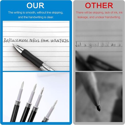 Gel Ink Ballpoint Pen 0.5mm 12 Pen Holders 24 Refills, Blue Ink Pen, Refillable, Quick-Drying Ink, Suitable for Students to do Homework, Writing, Meeting Notes, Markings, Manual Assembly Required. in Saudi Arabia