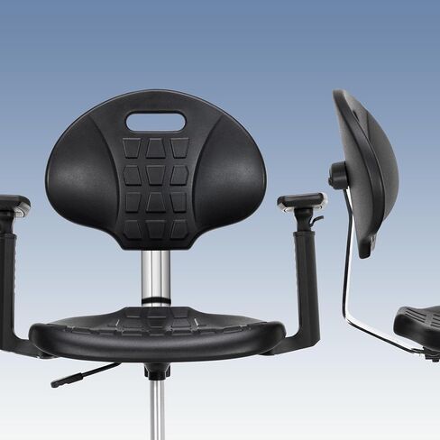 Frassie Polyurethane Lab Stool Chair with Armrest, Task Rolling Chair for Laboratory and Cleanroom in Kuwait