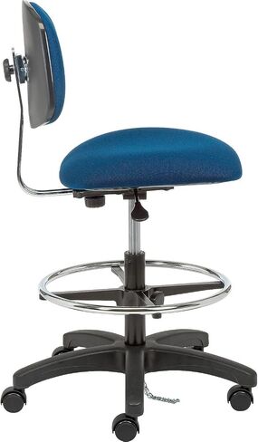 مقعد ESD صناعي عالمي - قماش، كحلي، بدون ذراعين، منتصف الظهر in Kuwait
