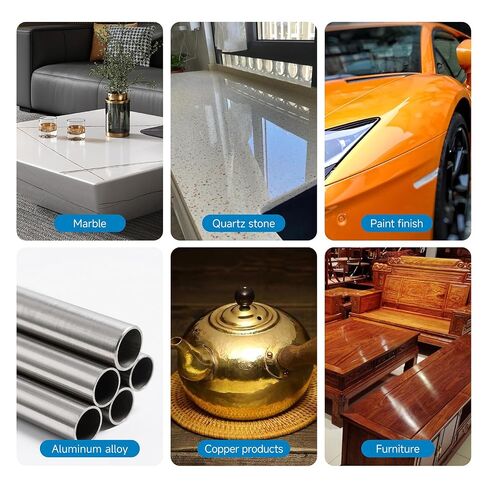 LOZLIN Polishing Paste, Granite Marble Quartz Countertop Scratch Remover, Stainless Steel Metal Repair Cream, High Gloss Mirror Finish for Home Stone Surface Renovation Care in Kuwait